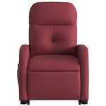 vidaXL Fauteuil inclinable de massage électrique Rouge bordeaux Tissu