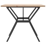 vidaXL Table à manger cadre en Y 90x90x75 5cm bois de pin massif fonte