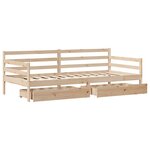 vidaXL Lit de jour avec tiroirs sans matelas 90x200 cm bois massif