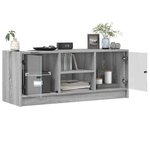 vidaXL Meuble TV avec portes en verre sonoma gris 102x37x42 cm