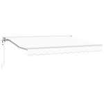 vidaXL Cadre d'auvent Blanc 350 x 200 cm Polyester avec revêtement PU
