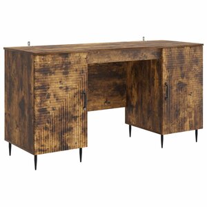 vidaXL Bureau Chêne fumé 142 5 x 50 x 75 cm Bois d'ingénierie