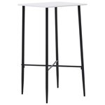 vidaXL Ensemble de bar 3 Pièces Tissu Gris foncé