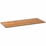 vidaXL Dessus de bureau marron clair bois chêne massif rectangulaire