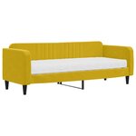 vidaXL Lit de jour avec matelas jaune 80x200 cm velours