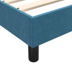 vidaXL Cadre de lit sans matelas bleu foncé 180x220 cm velours