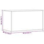 vidaXL Coffre de rangement Chêne sonoma 84x42x46 cm Bois d'ingénierie