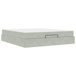vidaXL Cadre de lit Gris clair 180 x 200 cm Velours