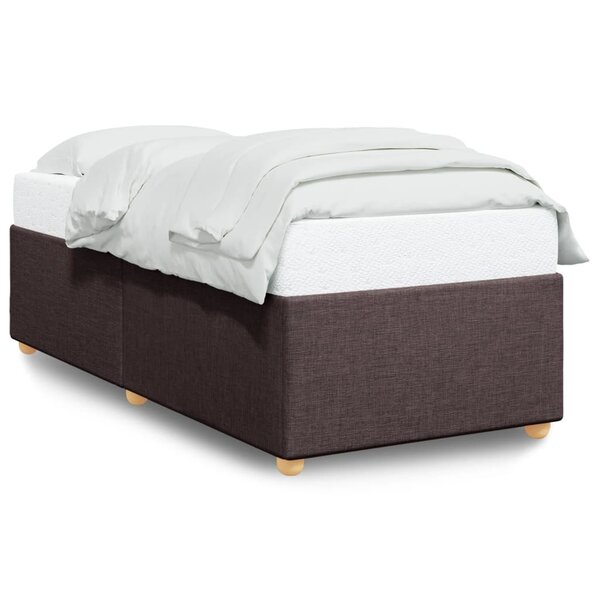 vidaXL Cadre de lit sans matelas marron foncé 80x200 cm tissu