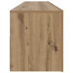 vidaXL Meuble TV avec lumières LED chêne artisanal bois d'ingénierie