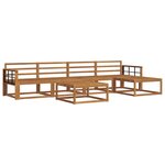 vidaXL Ensemble de canapés d'extérieur 6 Pièces Naturel