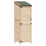 vidaXL Abri de jardin avec toit Naturel 59 5 x 56 x 176 5 cm