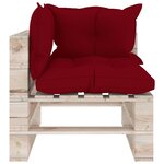 Vidaxl salon de jardin palette 8 pièces avec coussins bois de pin