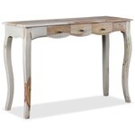 vidaXL Table console et 3 tiroirs Bois massif 110x40x76 cm