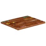 vidaXL Dessus de table 60x50x2 5 cm rectangulaire bois massif récupéré