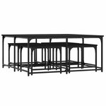 vidaXL Tables basses gigognes 5 Pièces noir bois d'ingénierie
