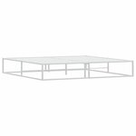 vidaXL Cadre de lit sans matelas blanc 200x200 cm métal