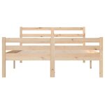 vidaXL Cadre de lit bois massif 135x190 cm double