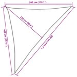 vidaXL Voile d'ombrage 160 g/m² triangulaire sable 3x4x5 m PEHD