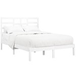 vidaXL Cadre de lit sans matelas blanc bois massif 160x200 cm
