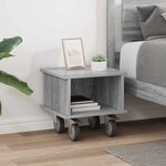 vidaXL Meuble TV Gris Sonoma 37 x 35 x 35 cm Bois d'ingénierie