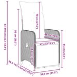 vidaXL Ensemble de salle à manger pour jardin 7 Pièces Marron Poly rotin