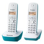 Panasonic KX-TG1612FRC Duo Téléphone Sans Fil Sans Répondeur Blanc Bleu