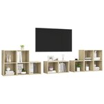 vidaXL Ensemble de meubles TV 8 Pièces Chêne sonoma Bois d'ingénierie