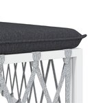 vidaXL Salon de jardin avec coussins 9 Pièces blanc acier