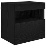 vidaXL Unités murales TV avec LED 5 Pièces Chêne noir 40 5 x 30 x 90 cm