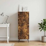 vidaXL Buffet Chêne fumé 33 x 34 5 x 90 cm Bois d'ingénierie