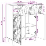 vidaXL Buffet Chêne artisanal 66 x 34 5 x 90 cm Bois d'ingénierie