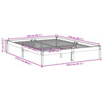 vidaXL Cadre de lit extra long sans matelas 140x210 cm bois massif pin