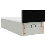 vidaXL Cadre de lit ottoman avec matelas gris clair 80x200 cm velours