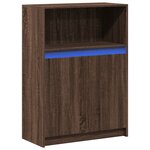 vidaXL Buffet avec LED chêne marron 72x34x100 cm bois d'ingénierie