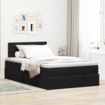 vidaXL Lit ottoman avec matelas et LED noir 120x190 cm velours