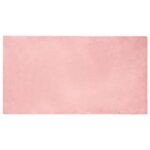 vidaXL Tapis en Fourrure Synthétique de Lapin Olite Rose 60 x 110 cm