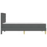 vidaXL Cadre de lit avec matelas Gris foncé 100 x 200 cm Tissu