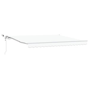 vidaXL Auvent rétractable Blanc 400 × 300 cm Polyester