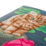 Kit carte broderie diamant 21x29cm chaton