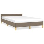 vidaXL Cadre de lit sans matelas taupe 120x190 cm tissu