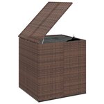 vidaXL Boîte à coussins de jardin Résine tressée 100x97 5x104cm Marron