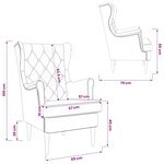 vidaXL Fauteuil Jaune Velours