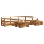 vidaXL Ensemble de canapés d'extérieur 6 Pièces Naturel