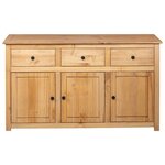 vidaXL Buffet 135x40x80 cm Pin solide Assortiment Panama