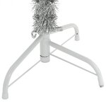 vidaXL Demi sapin de Noël artificiel avec support argenté 150 cm PET