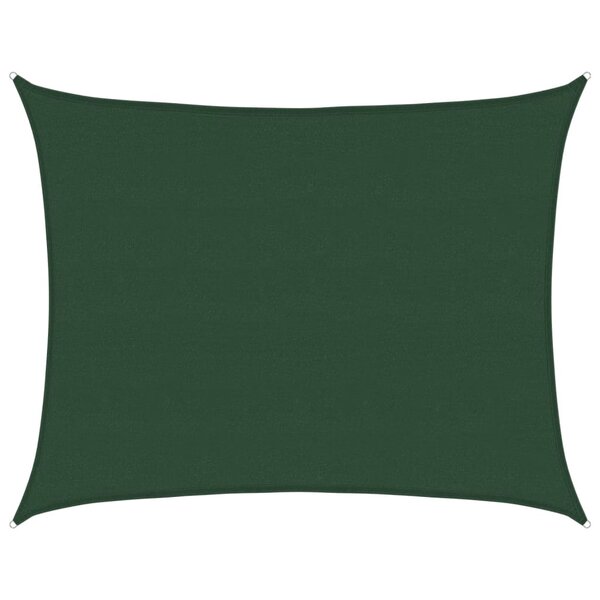 vidaXL Voile d'ombrage 160 g/m² Vert foncé 6x7 m PEHD