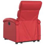 vidaXL Fauteuil inclinable électrique rouge similicuir
