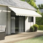 vidaXL Tissu de remplacement de cantonnière d’auvent rayure crème 4 m