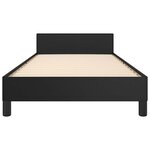 vidaXL Cadre de lit avec tête de lit sans matelas noir 100x200 cm